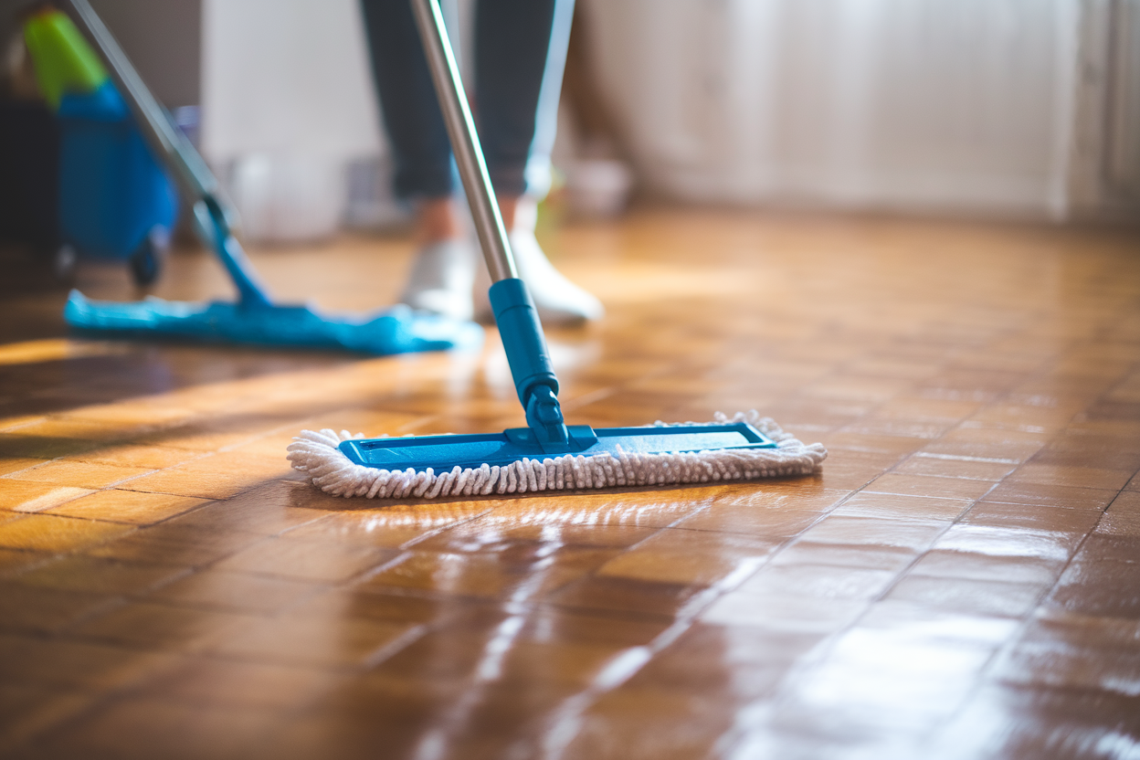 comment nettoyer un parquet après travaux